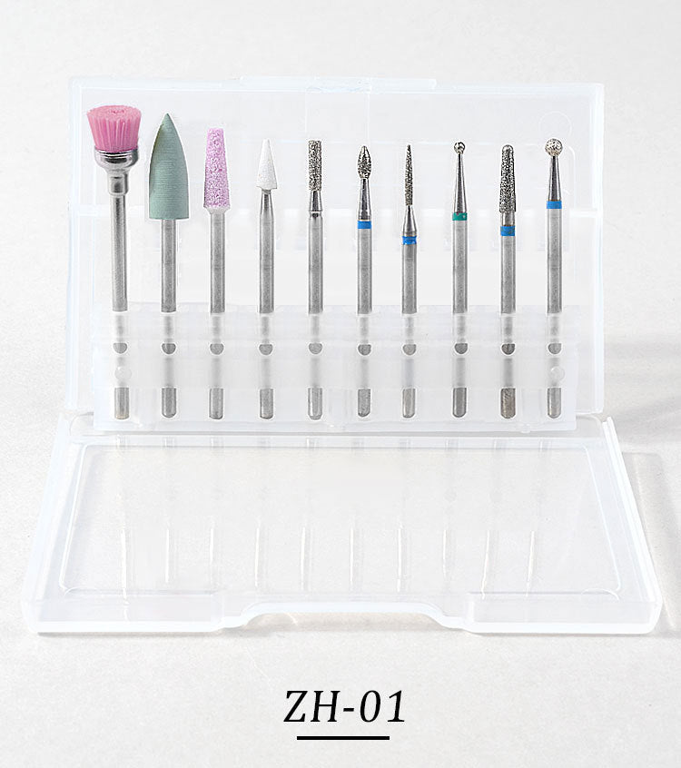 Nail Drill Bits Complete Set 10pcs