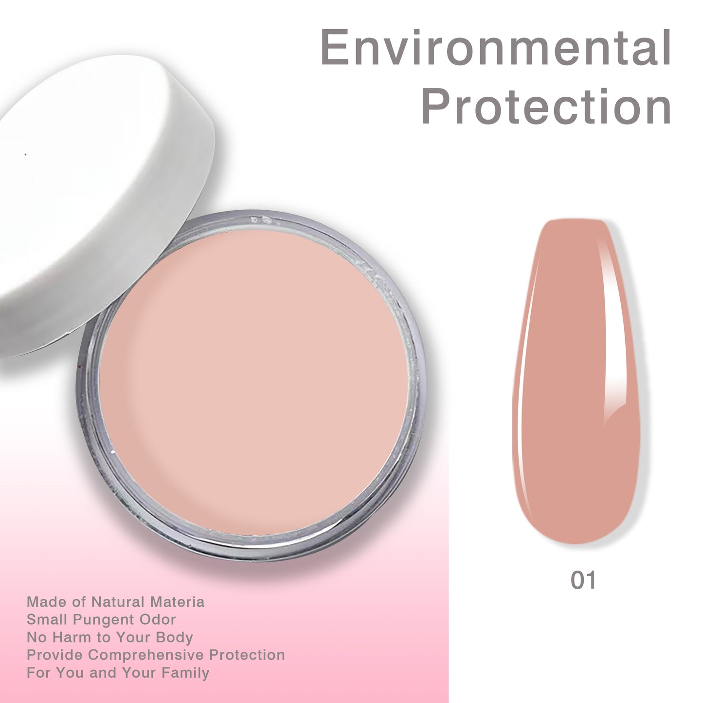 Imayhoo Ultra-Smooth Dim Pink Professional Acrylic Powder (30g/1.05oz)