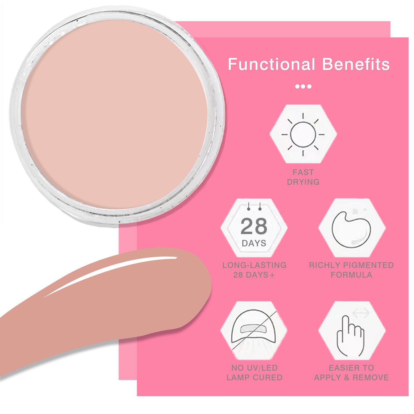 Imayhoo Ultra-Smooth Dim Pink Professional Acrylic Powder (30g/1.05oz)
