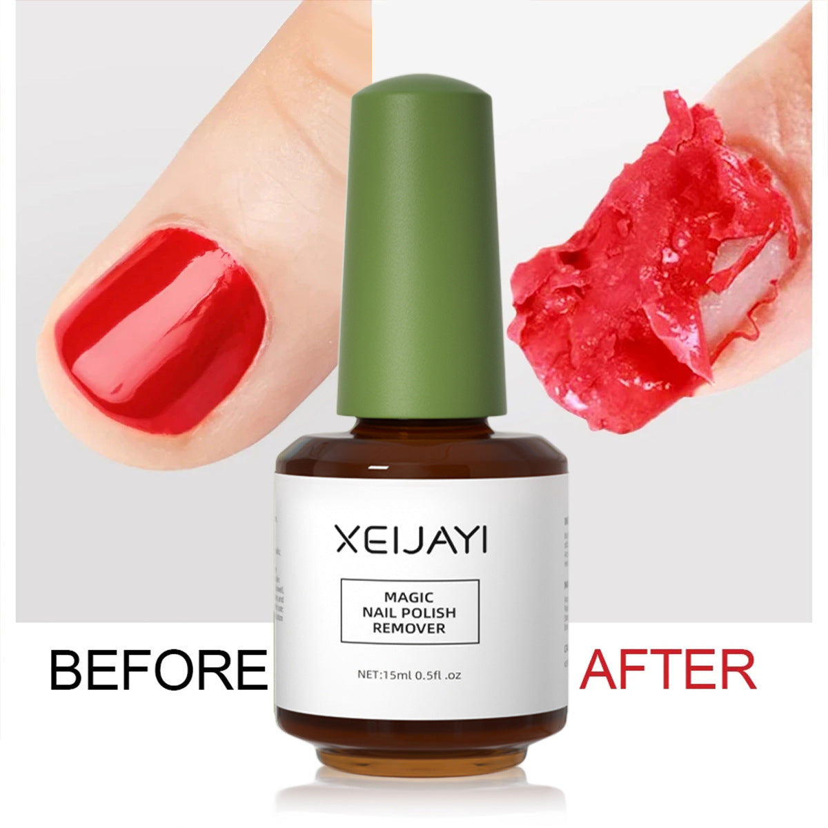 XEIJAYI Gel Nail Polish Remover Quickly Easily Effectively Remove Gel Nail Polish 15ml/0.5fl.oz/pcs