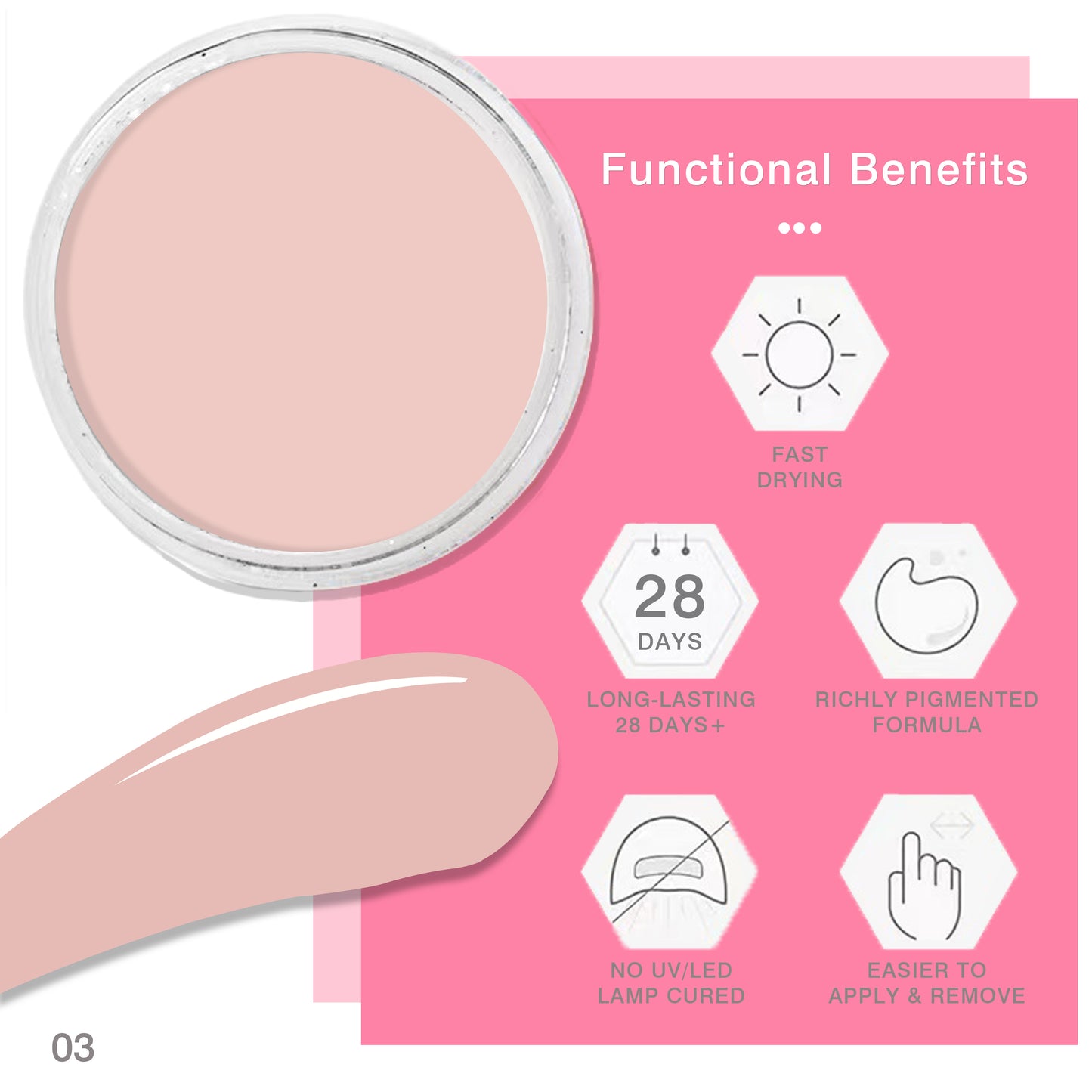 Imayhoo Ultra-Smooth Seashell Pink Professional Acrylic Powder (30g/1.05oz)
