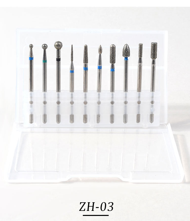 Nail Drill Bits Complete Set 10pcs