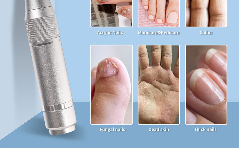 45000RPM Nail Drill High Capacity Rechargeable Nail File 20 Drill Bits