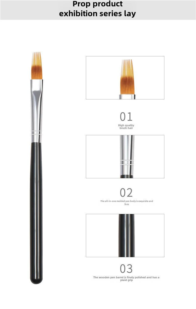 Nail Ombre Brush with Wood Handle