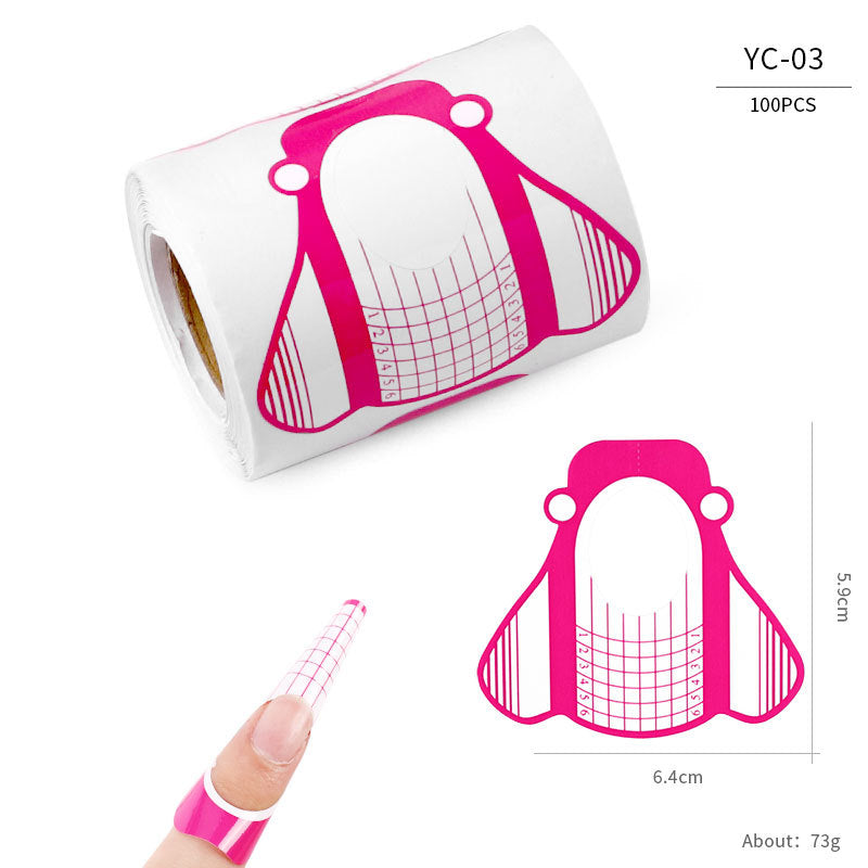 Nail art extension professional paper nail form100pcs