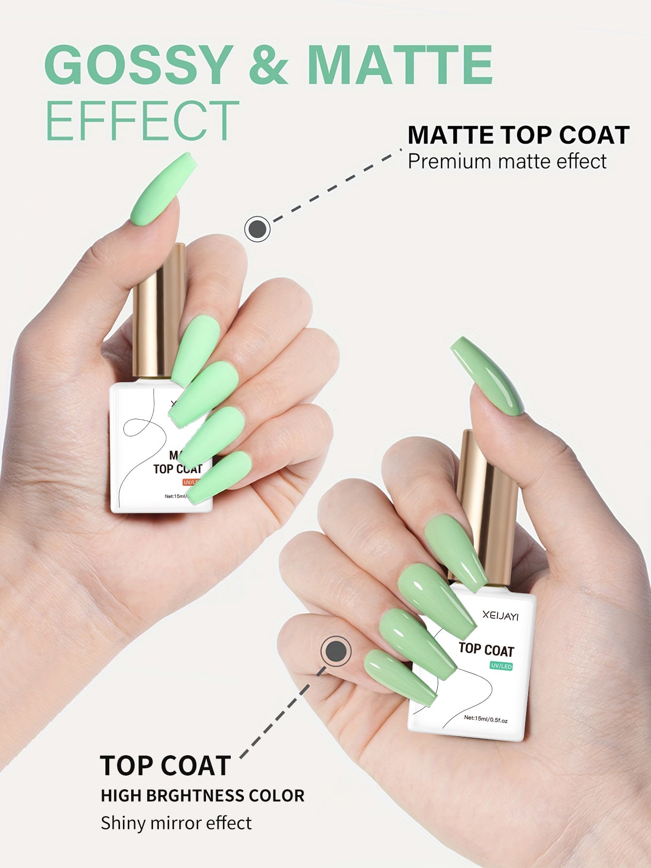 3pcs Base Coat Matte Top Coat Set