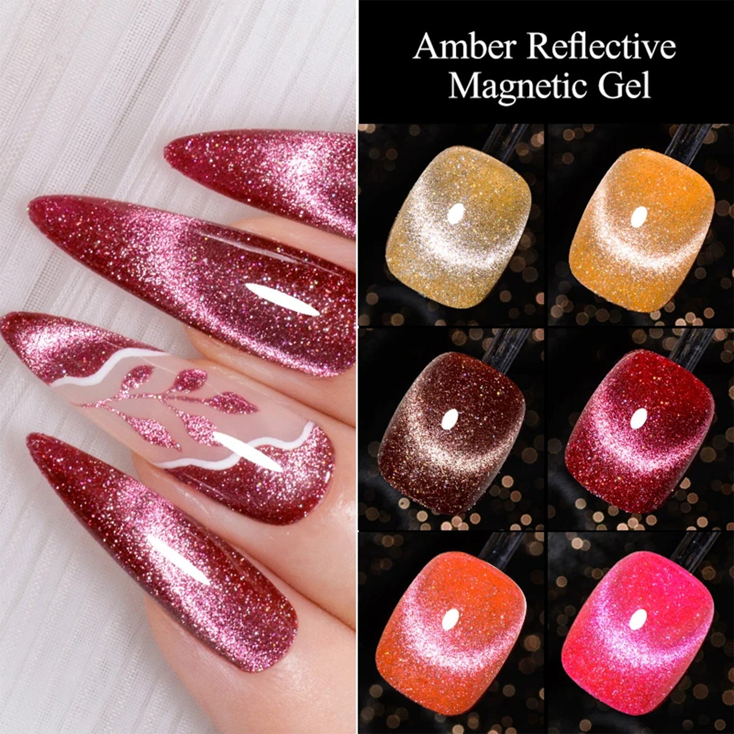 Amber Cat's Eye Gel Polish 6 Colors 10ml/PCs