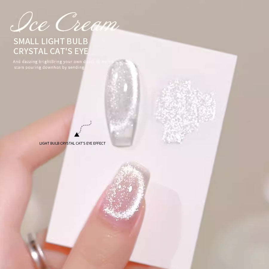 Cat's Eye Gel Polish White Crystal Color Nail Art 7.3ml/pcs