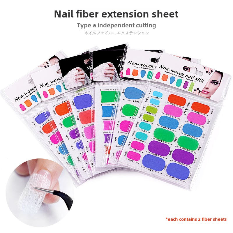 2pcs/Bag Non-woven Nail Silk Nail Extension Fiber Nail Kits