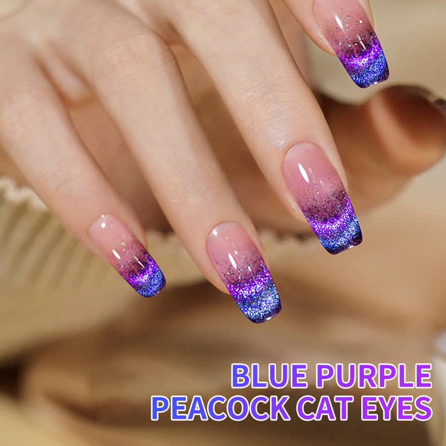 Xeijayi Cat's Eye UV gel polish peacock blue purplecolors 10ml/0.3fl.oz