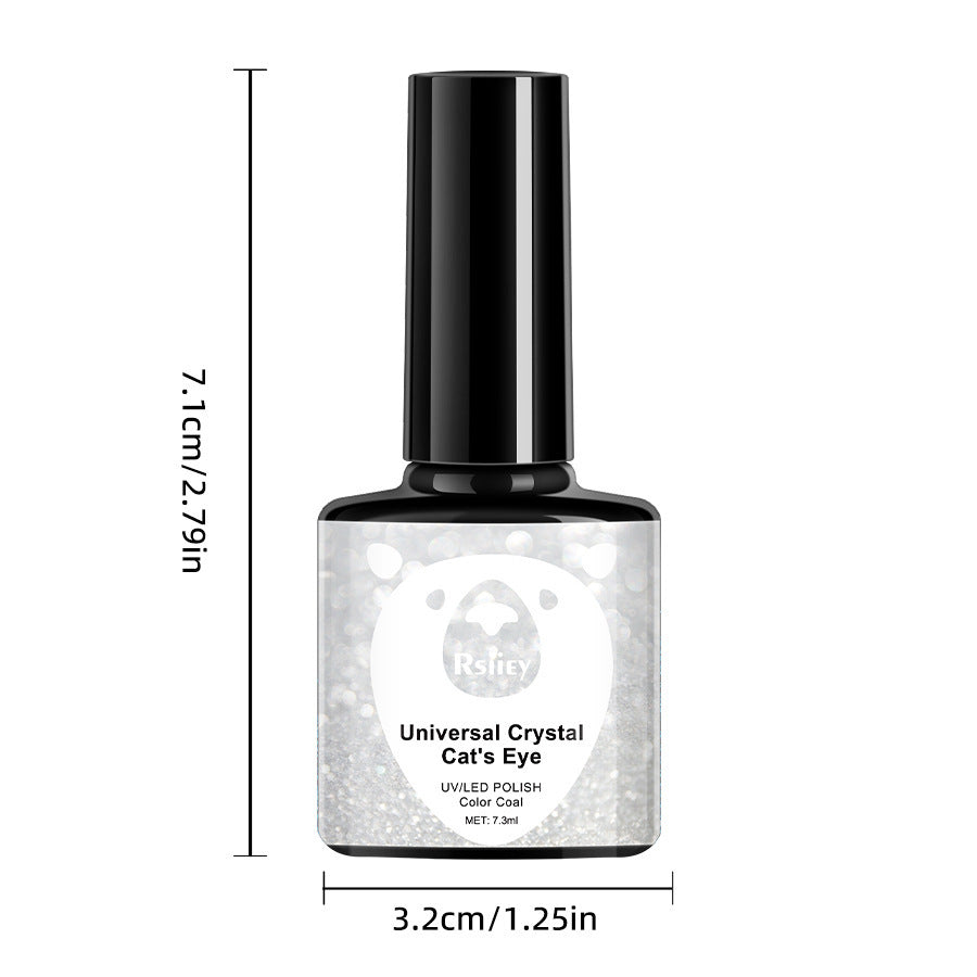 Cat's Eye Gel Polish White Crystal Color Nail Art 7.3ml/pcs