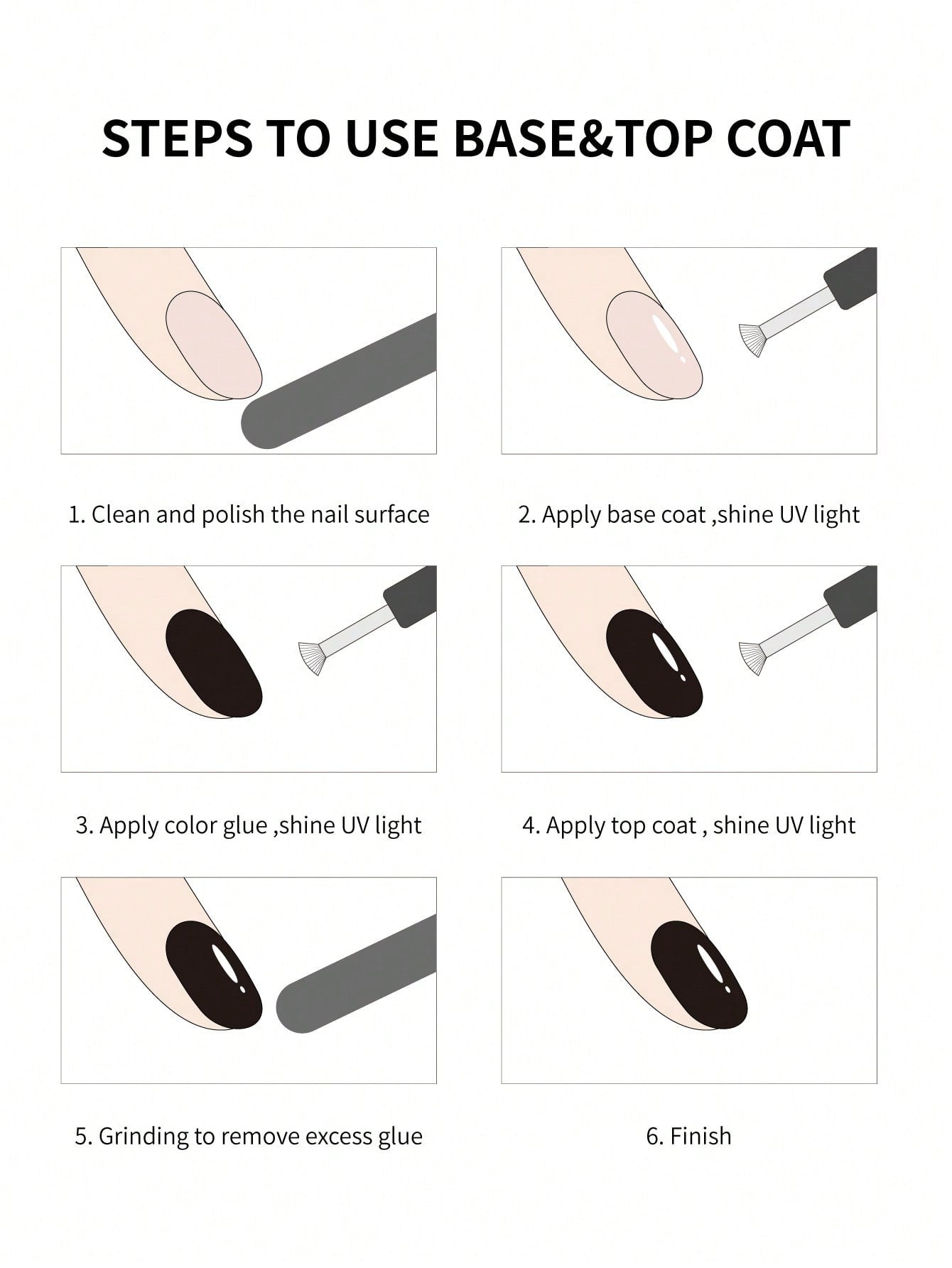 15ml Black & White Gel Nail Polish