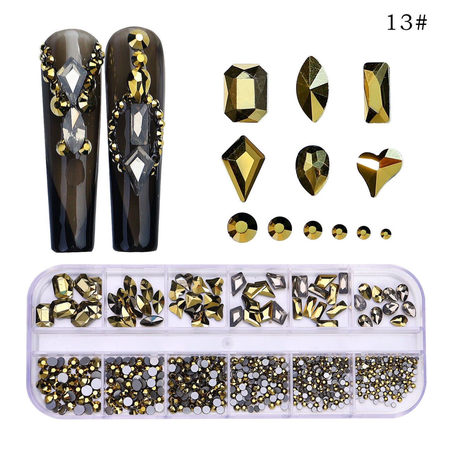 Nail Art Colorful Rhinestones Diamond Accessory Set