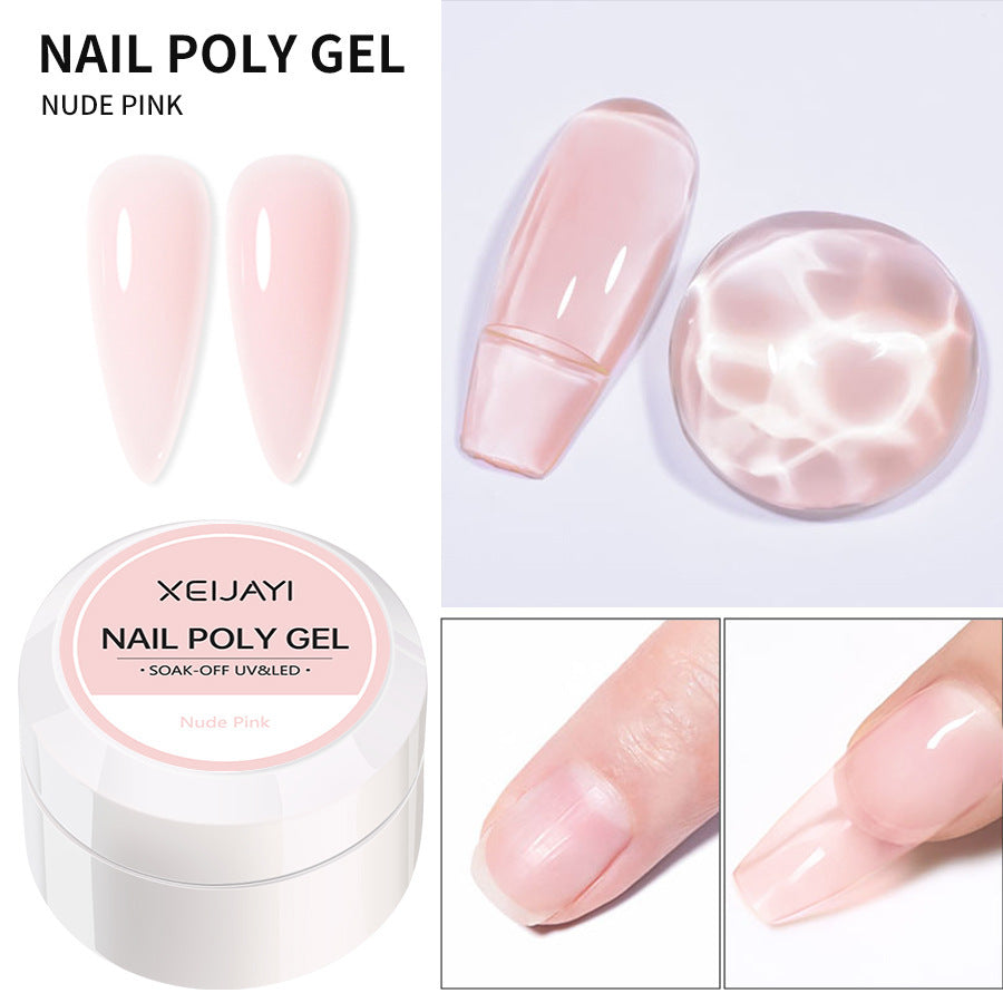 XEIJAYI 18 Colors Crystal Nail Poly Gel UV Phototherapy Glue 8g