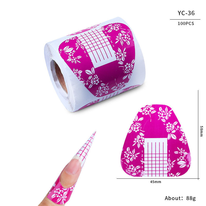 Nail art extension professional paper nail form100pcs