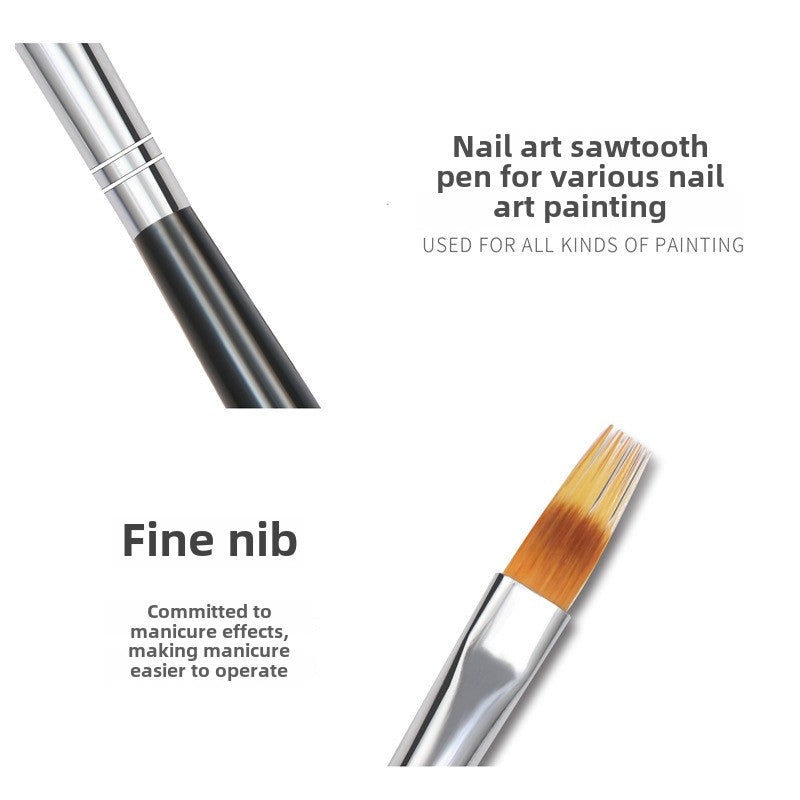 Nail Ombre Brush with Wood Handle