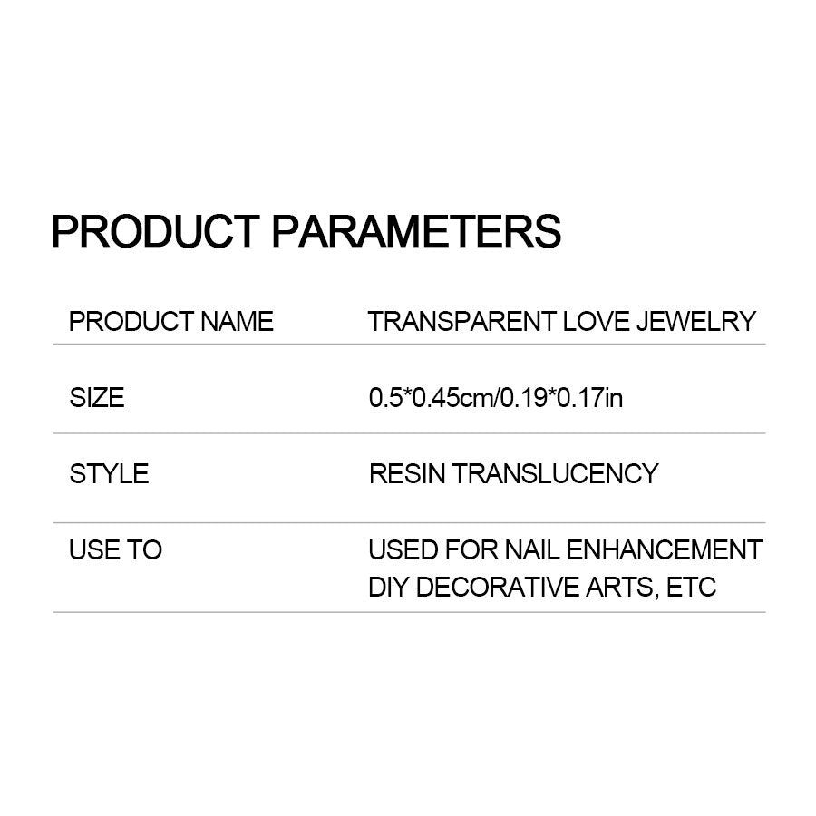 100pcs Clear Heart Nail Art Charms 3D Love Hearts Rhinestones Diamond Jewelry For Nails Salon Gel Manicure Diy At Home