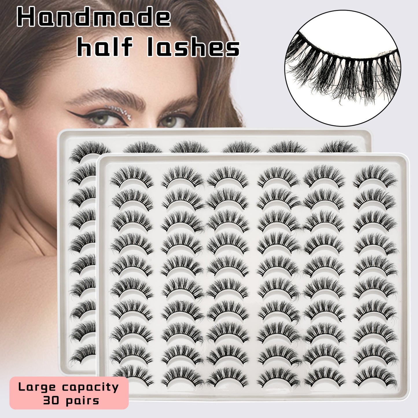 Fluffy false eyelashes