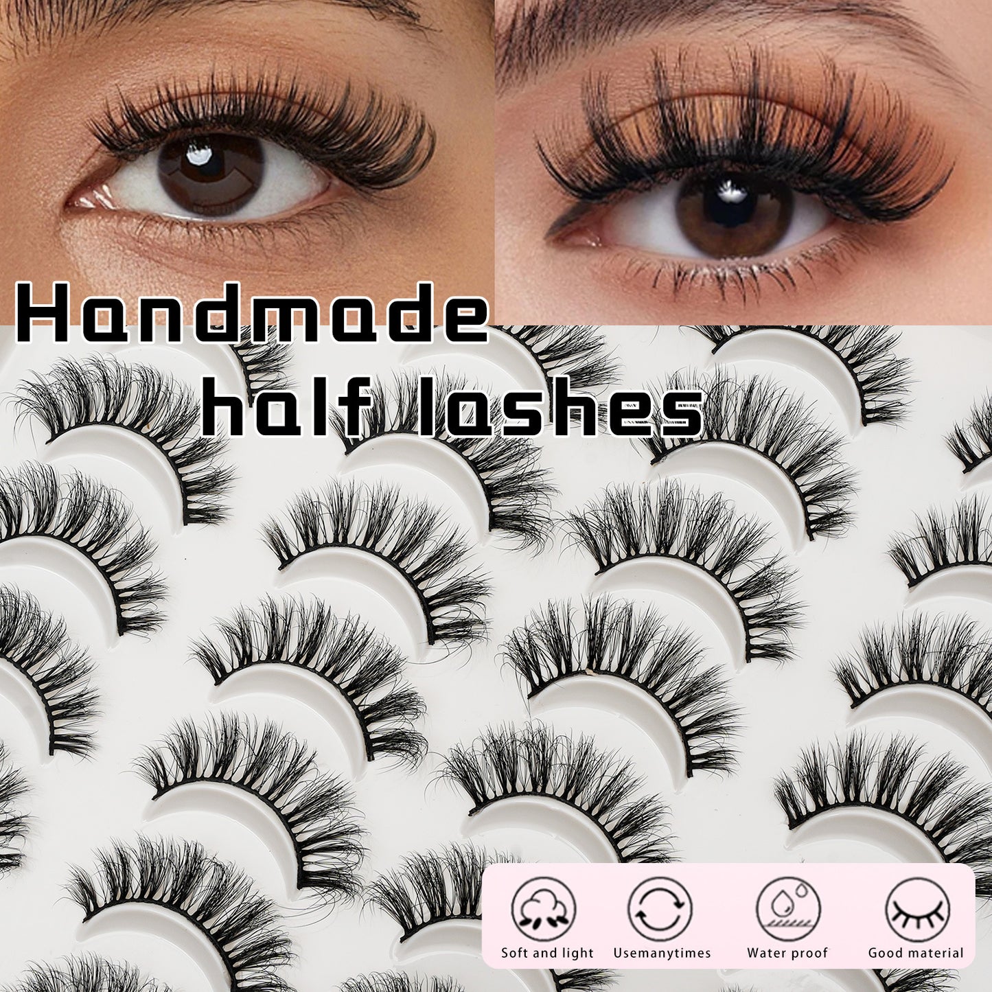 Fluffy false eyelashes