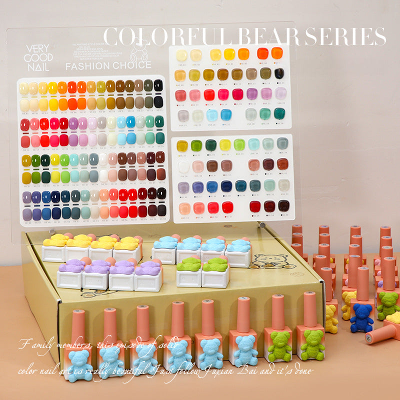 MILAN 60 Colors Litter Bear Gel Nail Polish Kit 15ml/pcs (with Display Board)