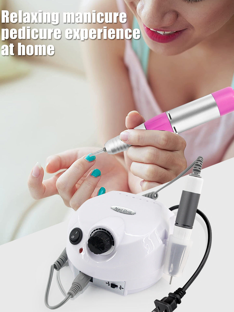 30W Professional Electric Nail File Efile Set with 6 Nail Drill Bits & Bands