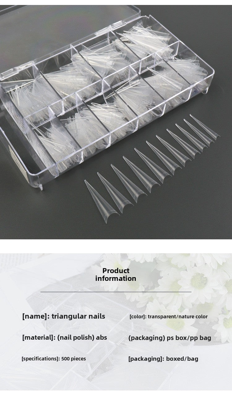 500PCS Long Half Cover Stiletto False Nail Tips