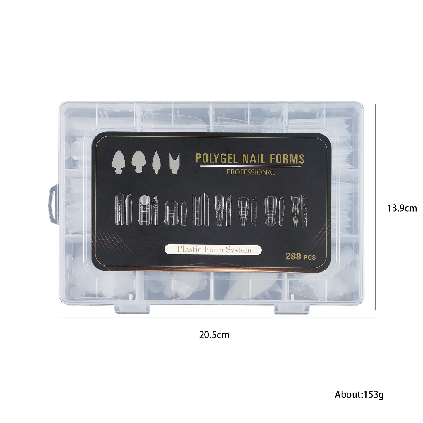 288pcs Polygel Nail Forms