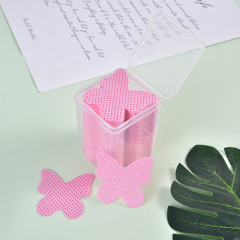 200PCS Nail Polish Remover Cotton Pad Butterfly Flower Shape Lint Free Nail Wipes