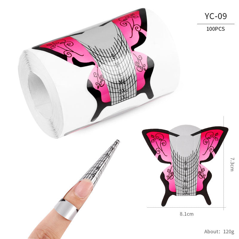 Nail art extension professional paper nail form100pcs