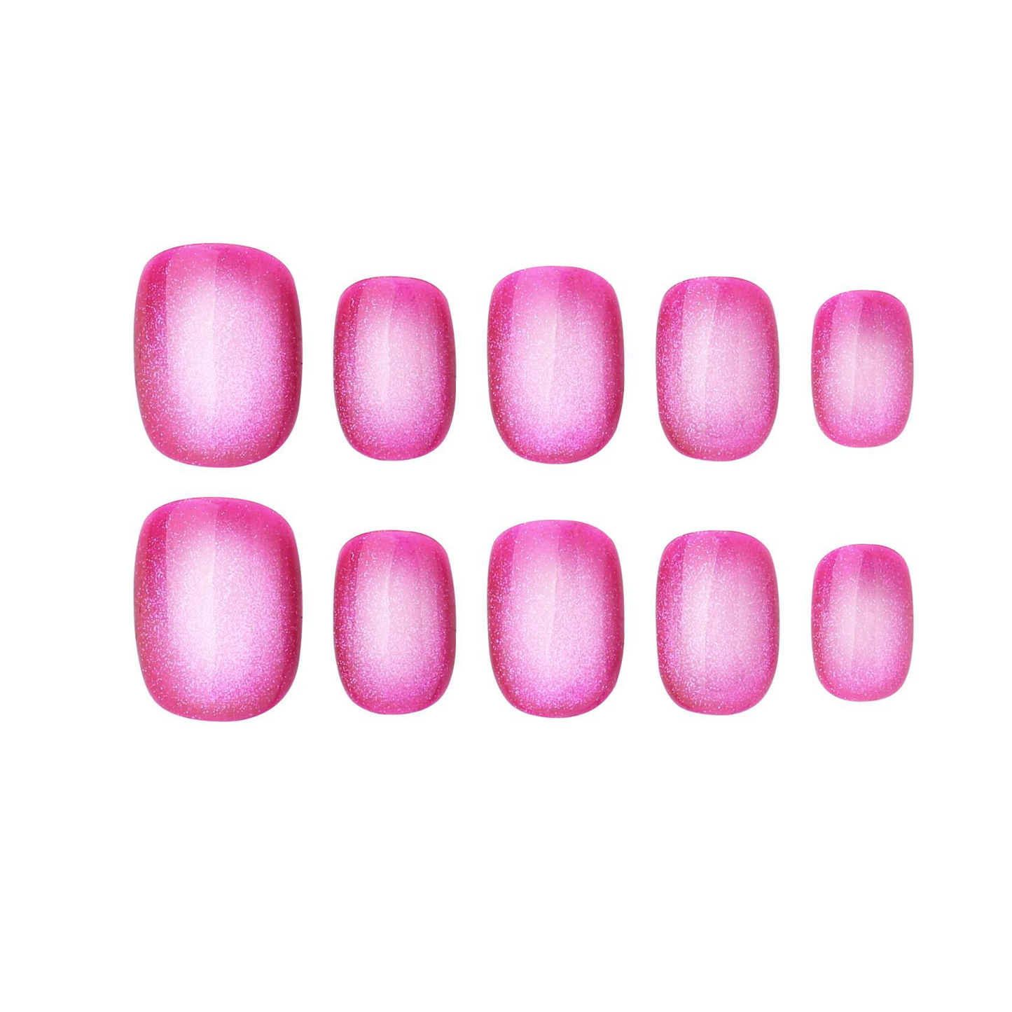 Squoval-Short Nail-Cat's Eye (10pcs) OMDXX077