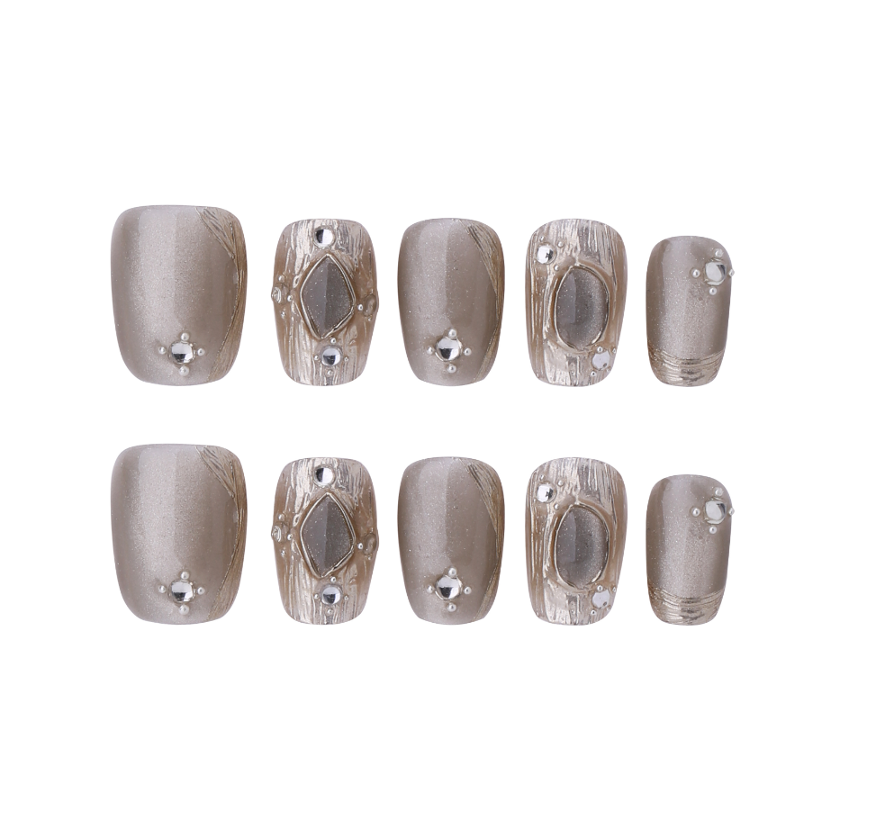 Short Square-Short Nail-3D Art (10pcs) OMDXX095