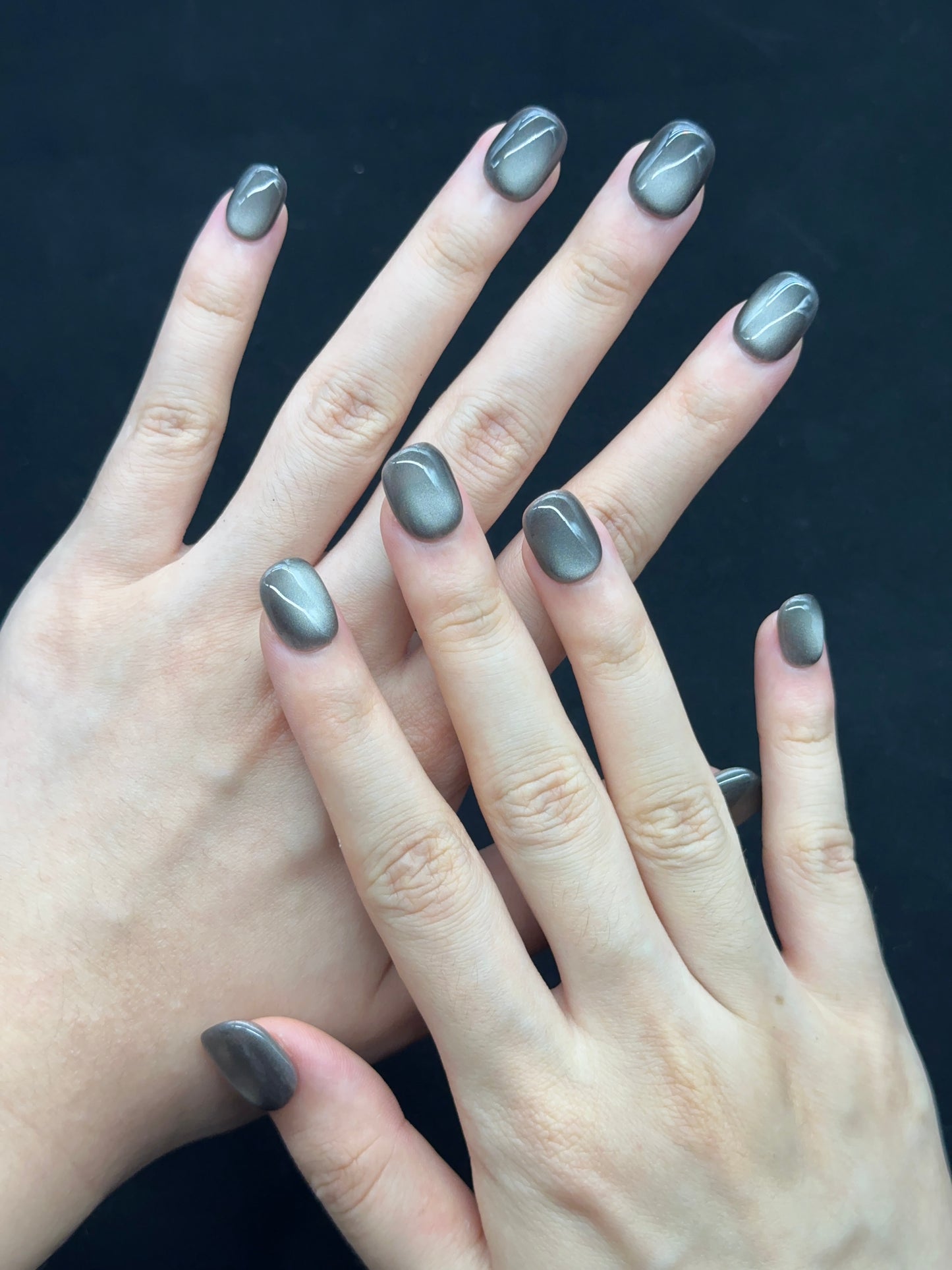 Squoval-Short Nail-Cat's Eye (10pcs) OMDXX085
