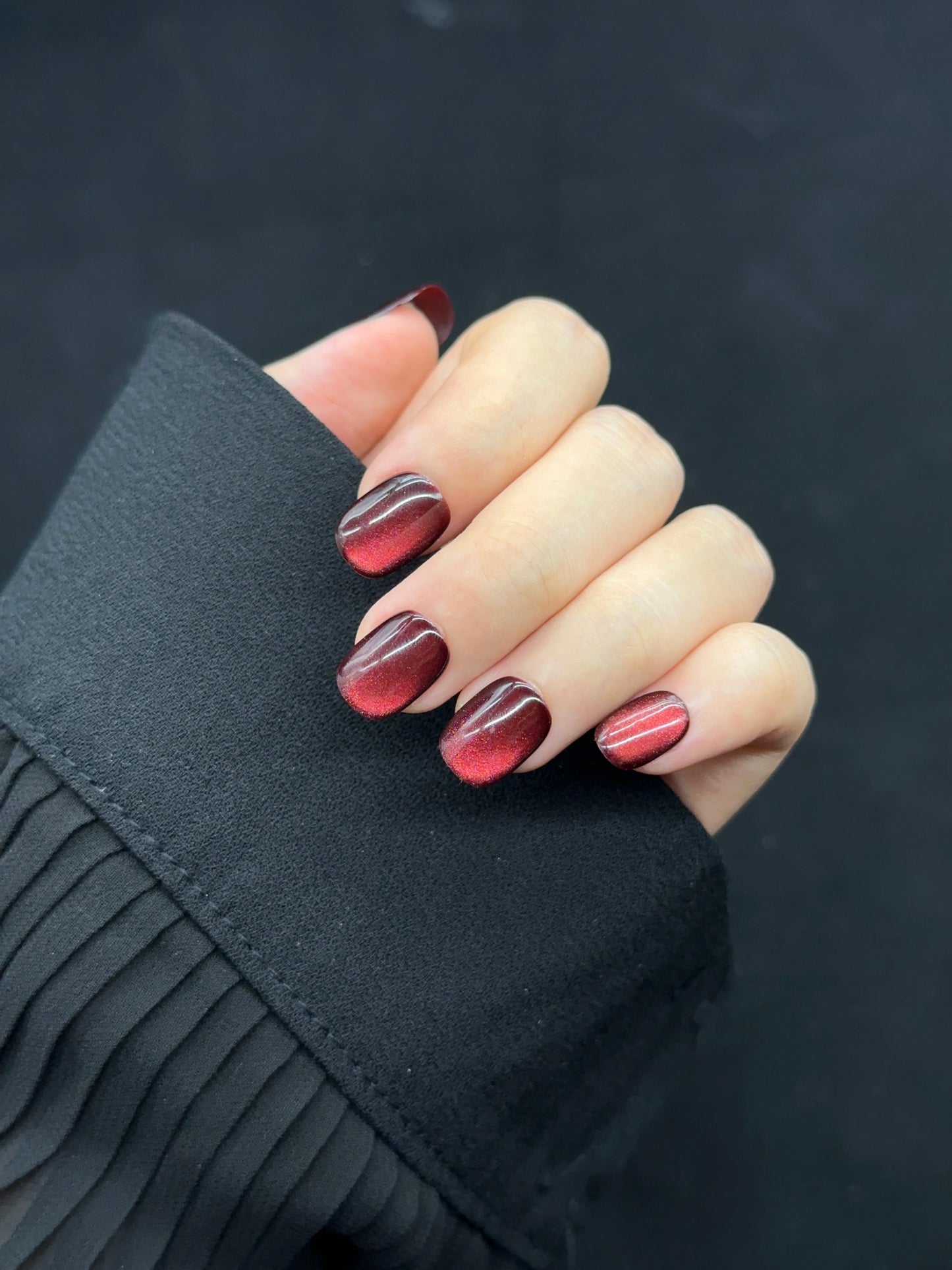 Squoval-Short Nail-Cat's Eye (10pcs) OMDXX080