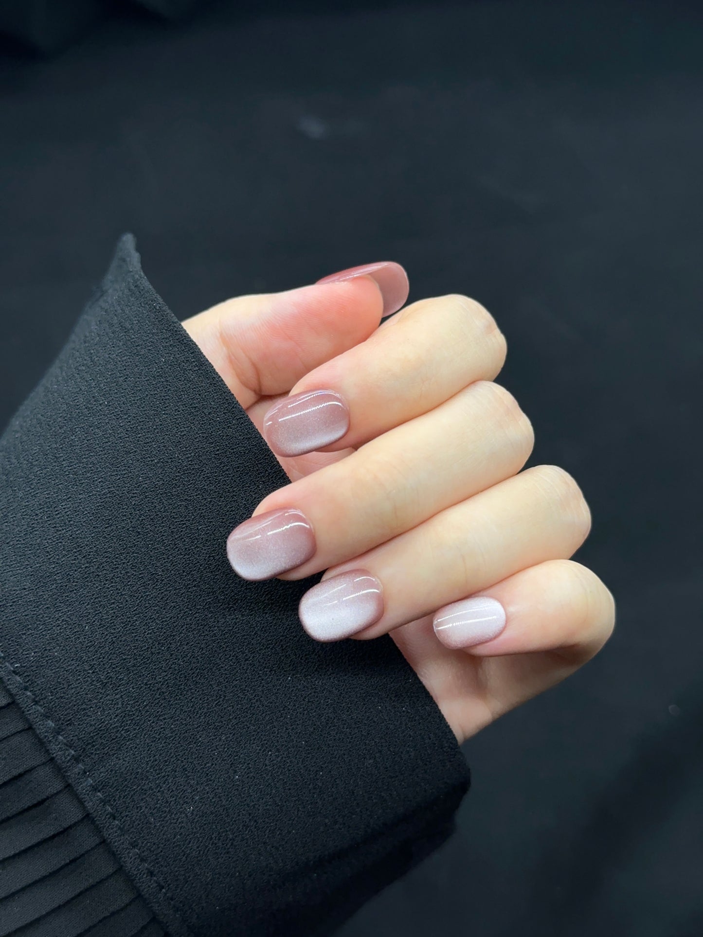 Squoval-Short Nail-Cat's Eye (10pcs) OMDXX084