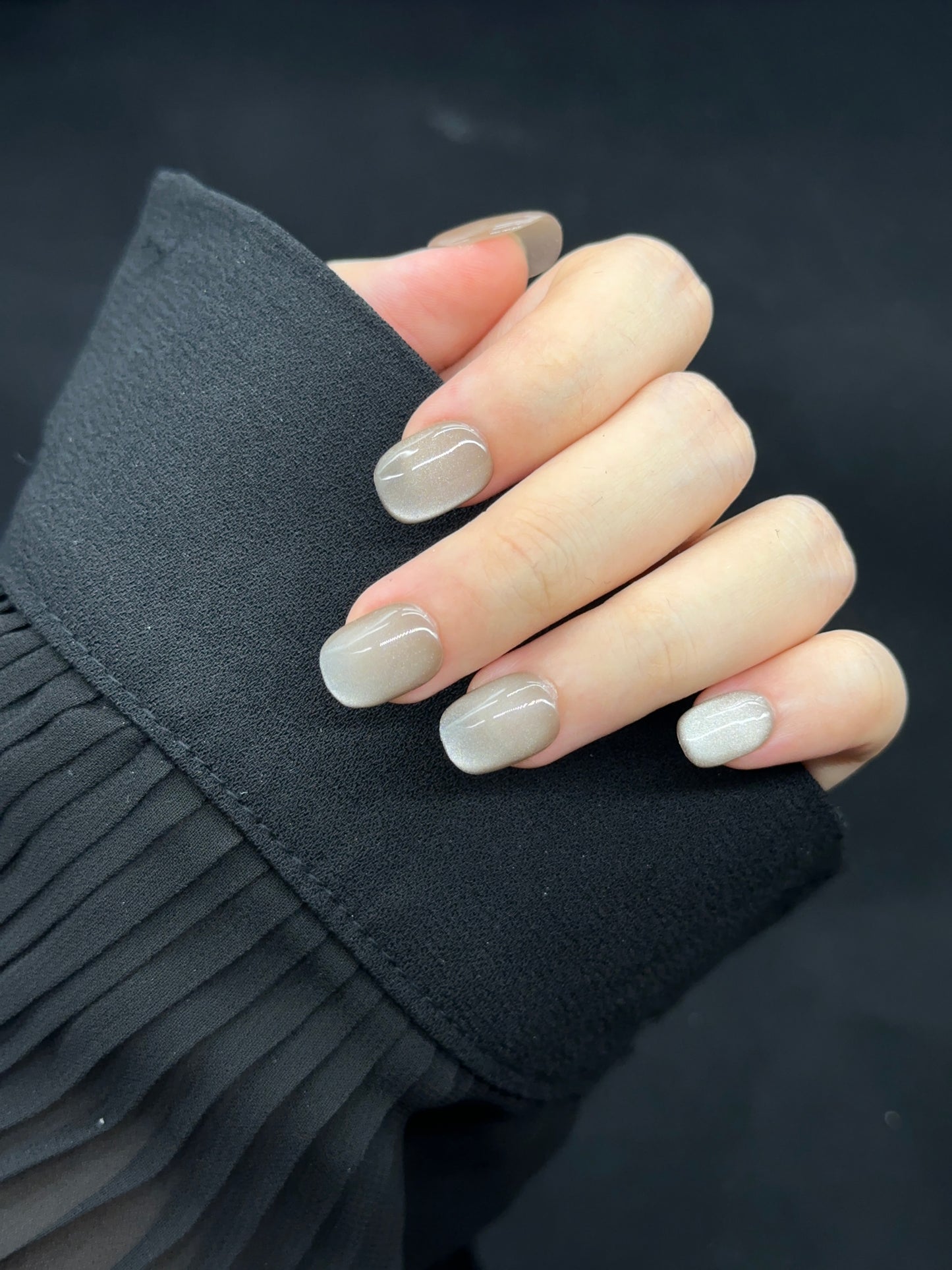 Squoval-Short Nail-Cat's Eye (10pcs) OMDXX083