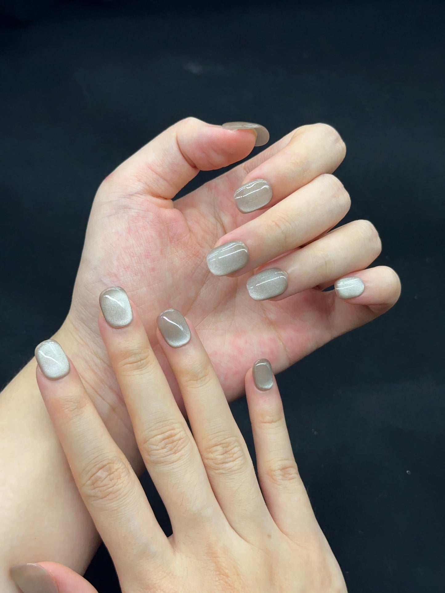 Squoval-Short Nail-Cat's Eye (10pcs) OMDXX083