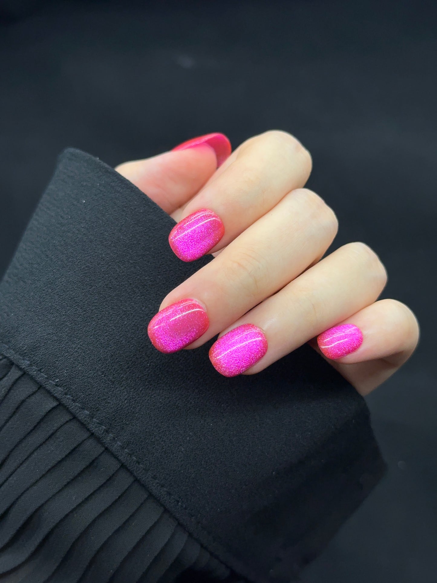 Squoval-Short Nail-Cat's Eye (10pcs) OMDXX077