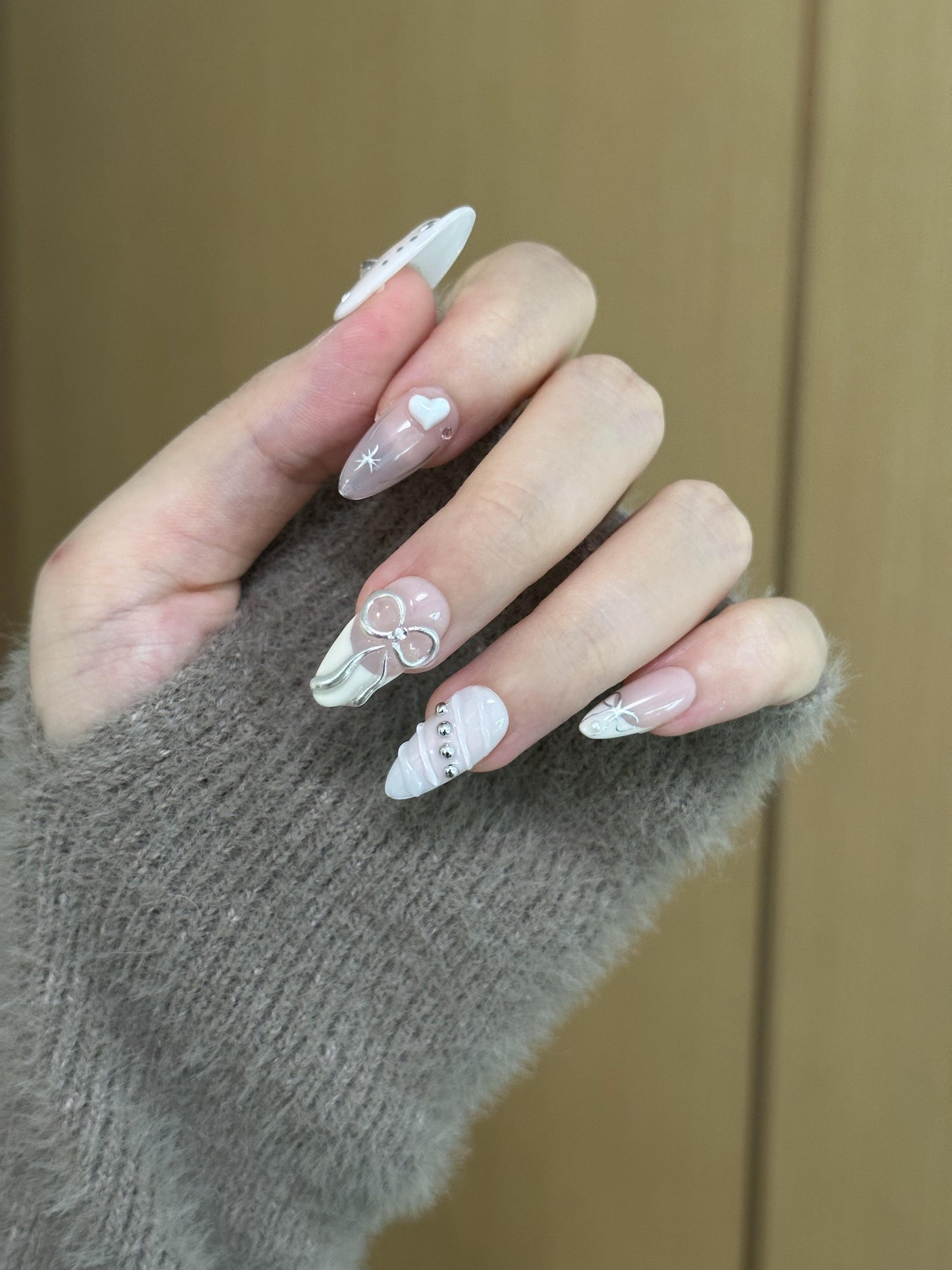 Ribbon Fantasia Handmade Press On Nails