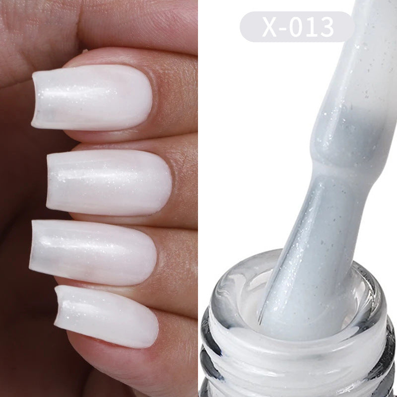 XEIJAYI UV GEL Nail Polish Nude Pink White Brown Ice Milk Colors Salon Gel Manicure Diy At Home Nail Art 7.3ml (0.25Fl. Oz)/pcs