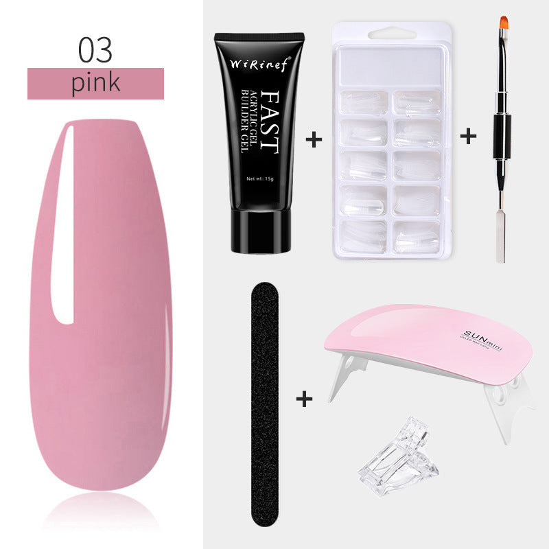 6 PCS Poly Extension Gel Nail Kit 15ml
