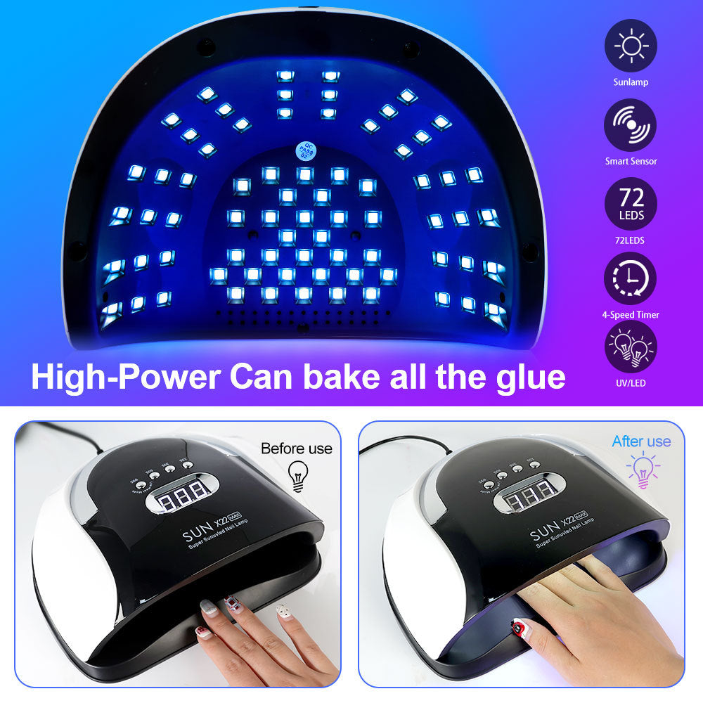 72 LED Nail Lamp with 4 Timer Settings