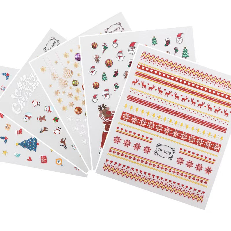 Imayhoo Christmas Nail Sticker 24pcs/set