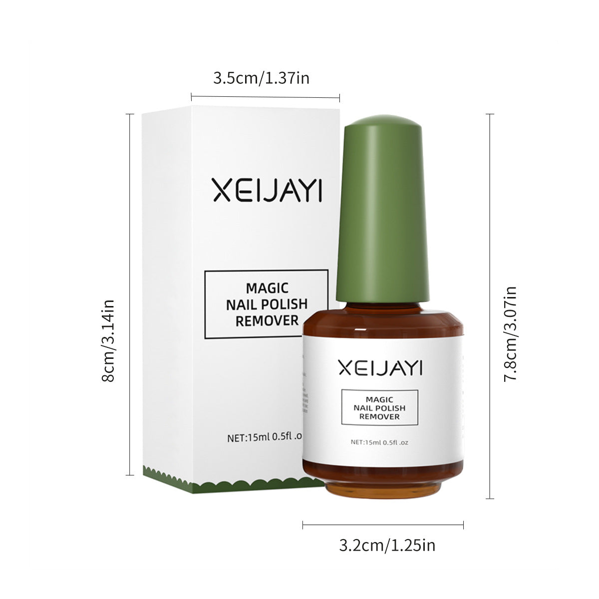 XEIJAYI Gel Nail Polish Remover Quickly Easily Effectively Remove Gel Nail Polish 15ml/0.5fl.oz/pcs