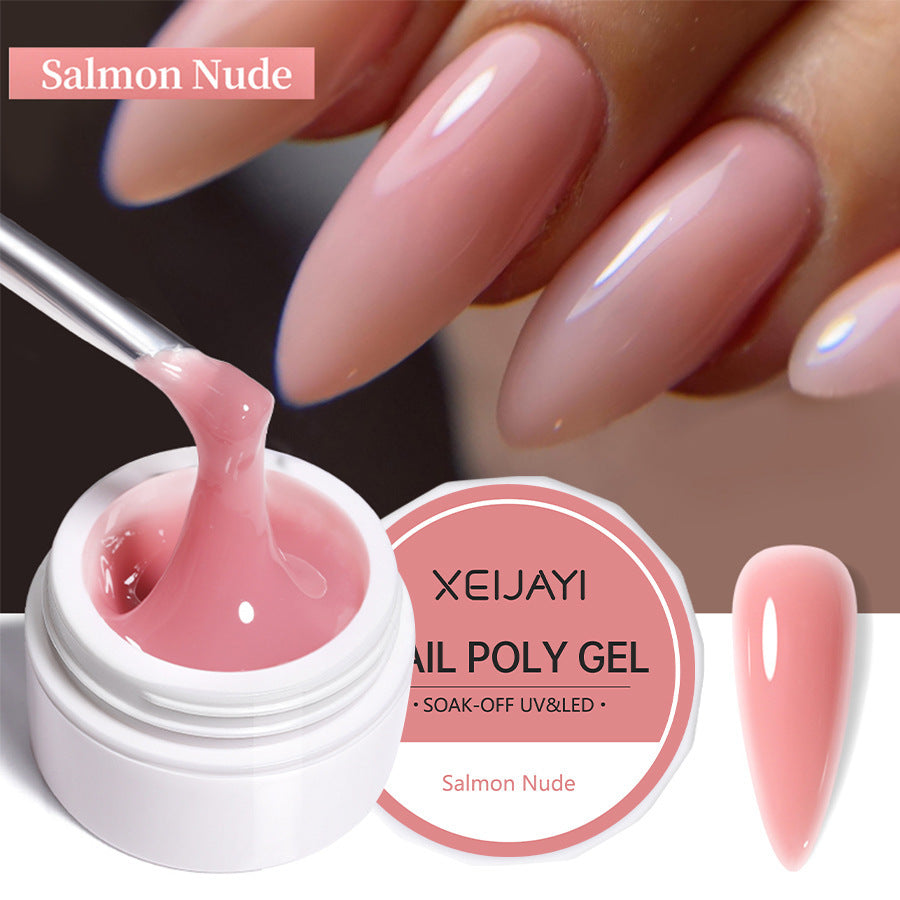 XEIJAYI 18 Colors Crystal Nail Poly Gel UV Phototherapy Glue 8g