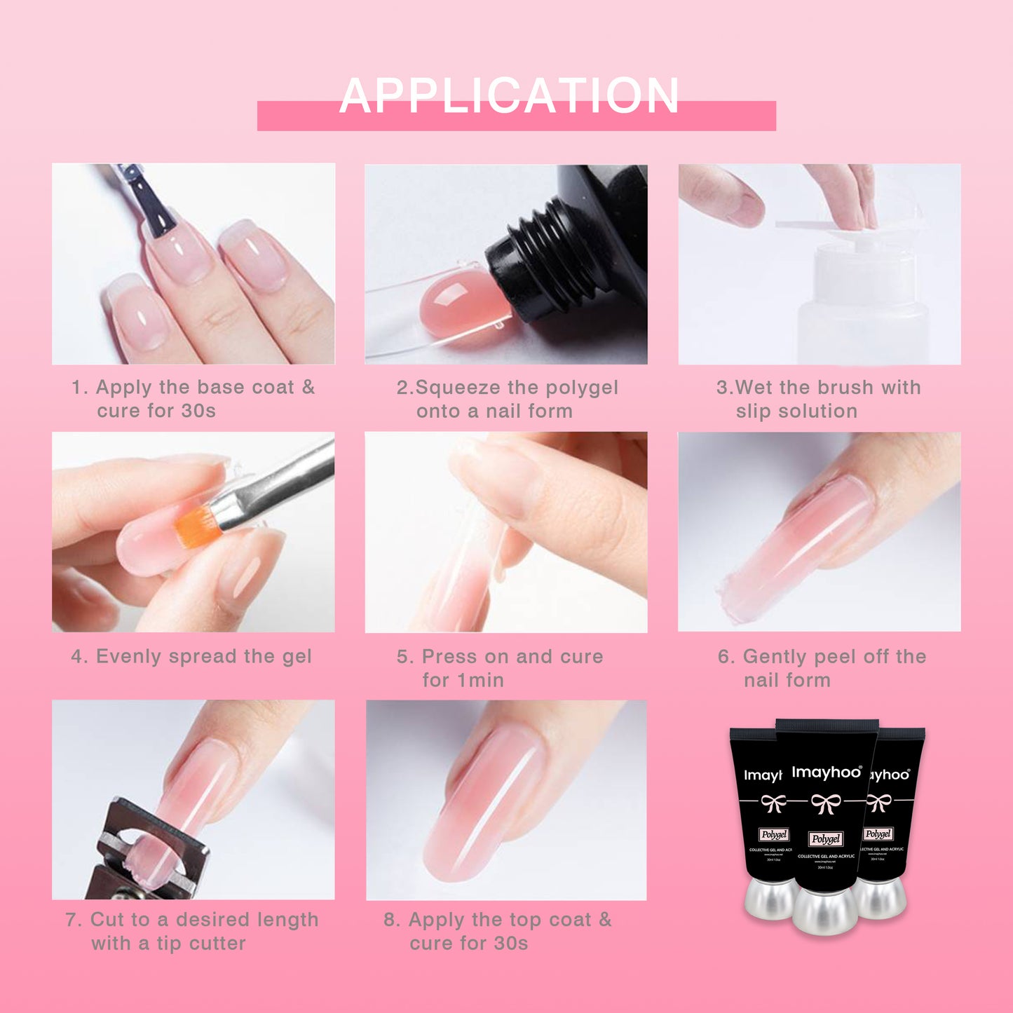 Imayhoo Poly Gel Pink (30ml/1.0oz)