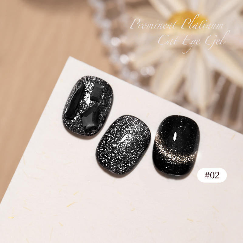 Giltter Cat's Eye Nail Gel Polish Soak Off UV Gel Polish Silver Red Black Gold Pink 8Colors Salon Gel Manicure Diy At Home Nail Art 10ml/pcs