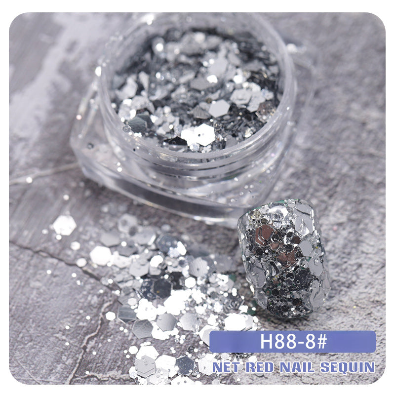 8 Colors Nail Art Glitter Sequins