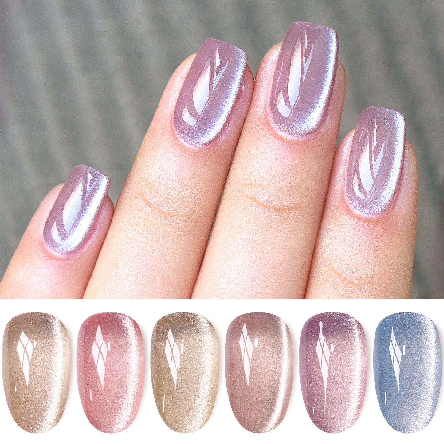 6 Colors Cat's Eye Gel Nail Polish Set 5g