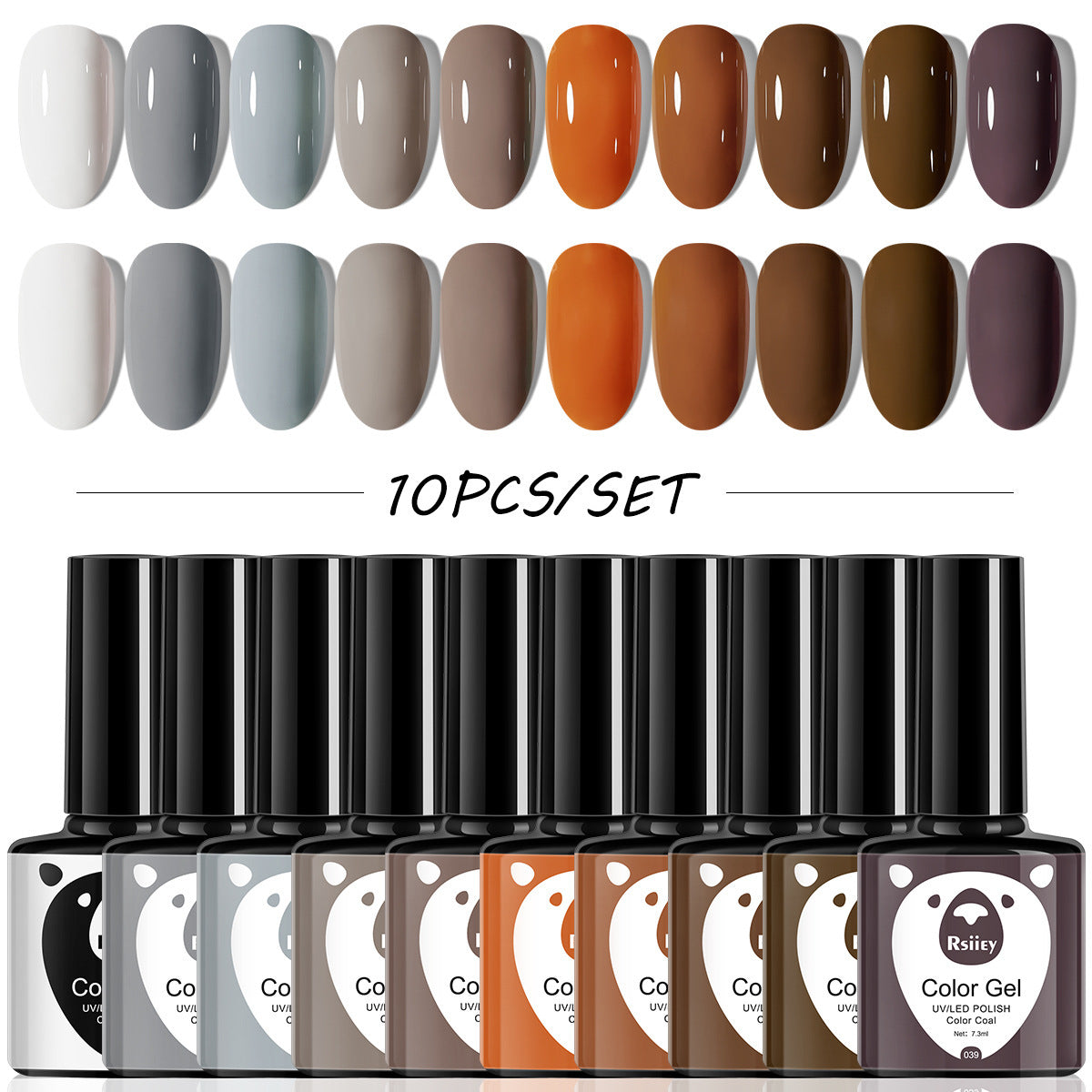 Christmas 10 Colors Nail Gel Polish Set Popular Nude Red Green Gold Silver Glitter Nail Polish Salon Gel Manicure Diy At Home Nail Art 7.3ml*10colors/set