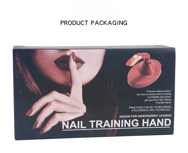 Nail Practice Finger for Acrylic Nails with Base Stand and 100 PCS Refill Nail Tips